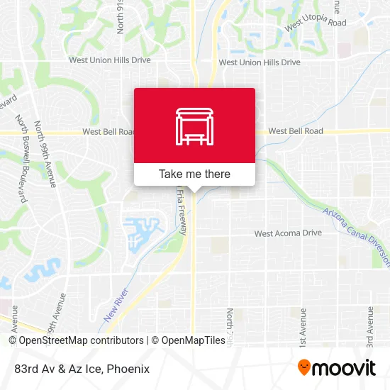 83rd Av & Az Ice map