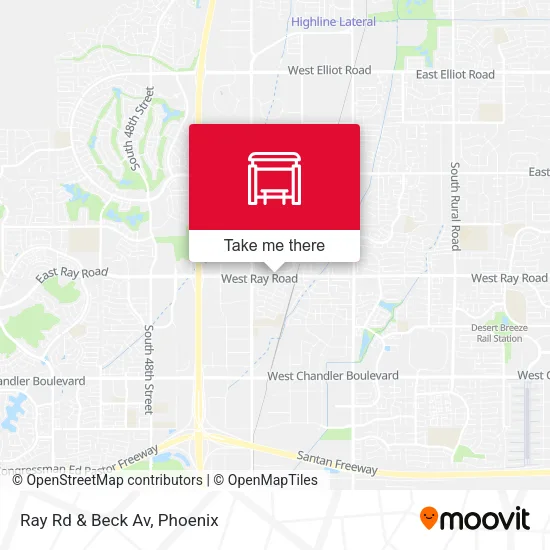 Ray Rd & Beck Av map