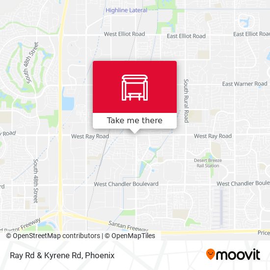 Ray Rd & Kyrene Rd map