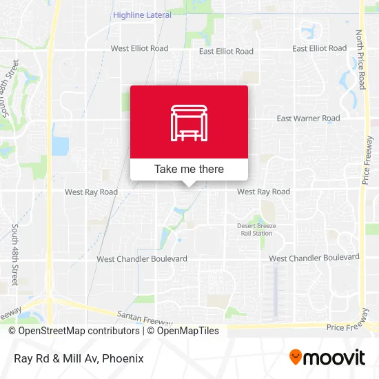 Ray Rd & Mill Av map