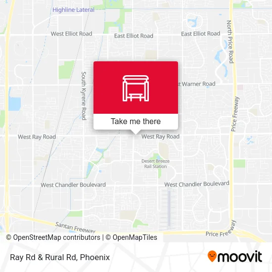 Ray Rd & Rural Rd map
