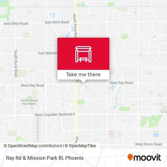 Ray Rd & Mission Park Bl map