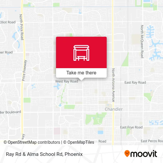 Ray Rd & Alma School Rd map