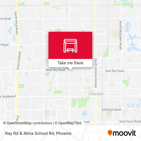 Ray Rd & Alma School Rd map
