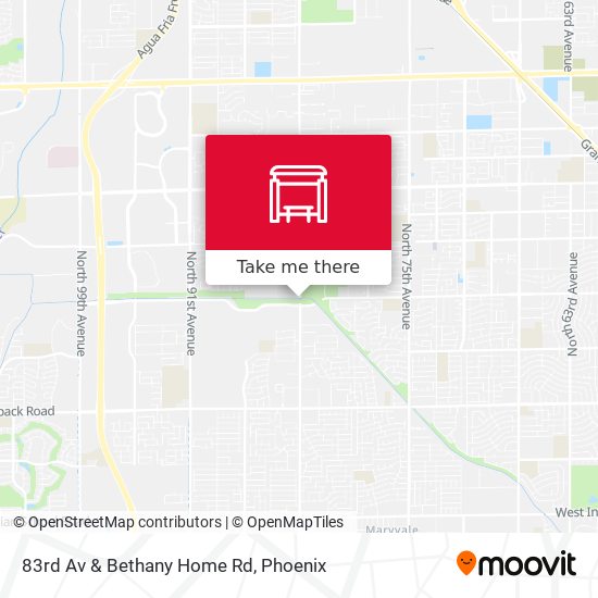 83rd Av & Bethany Home Rd map