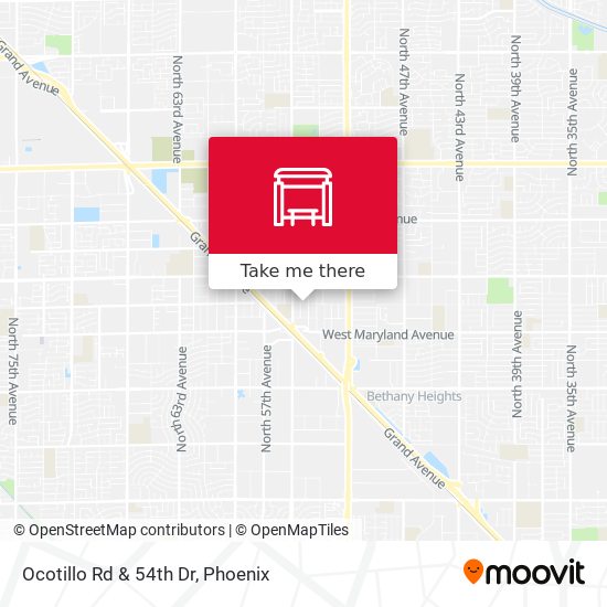 Mapa de Ocotillo Rd & 54th Dr