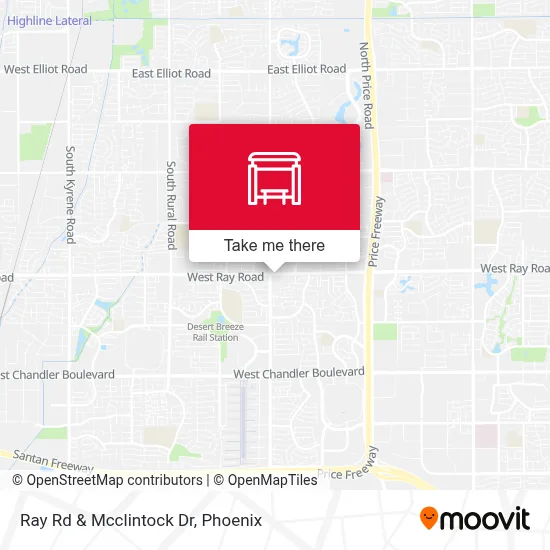 Ray Rd & Mcclintock Dr map