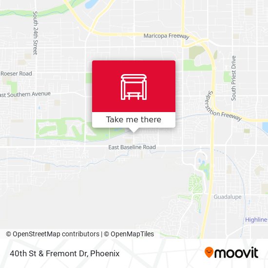 40th St & Fremont Dr map