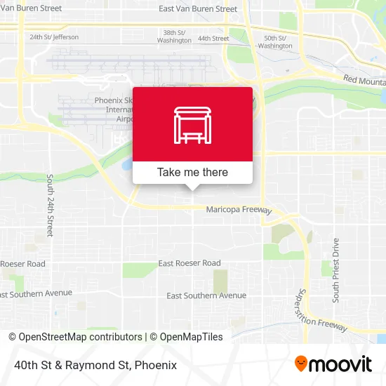 40th St & Raymond St map