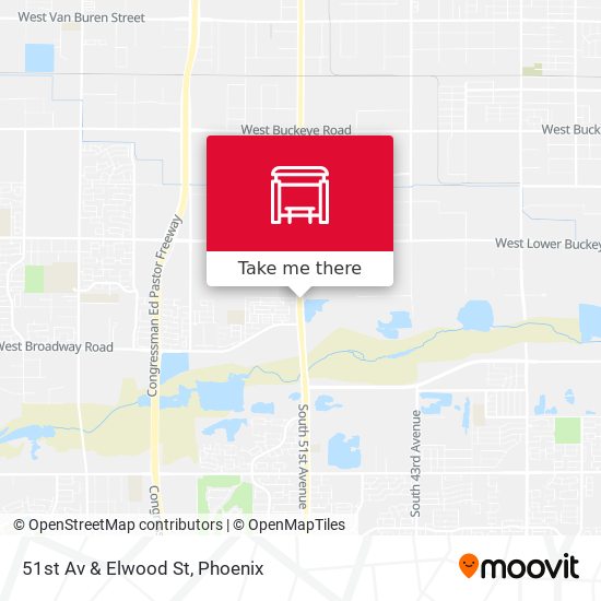 51st Av & Elwood St map