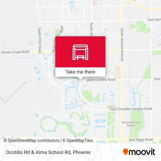 Ocotillo Rd & Alma School Rd map