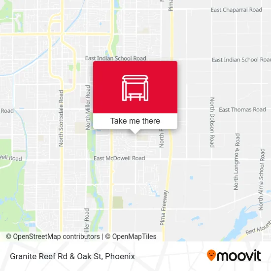 Granite Reef Rd & Oak St map
