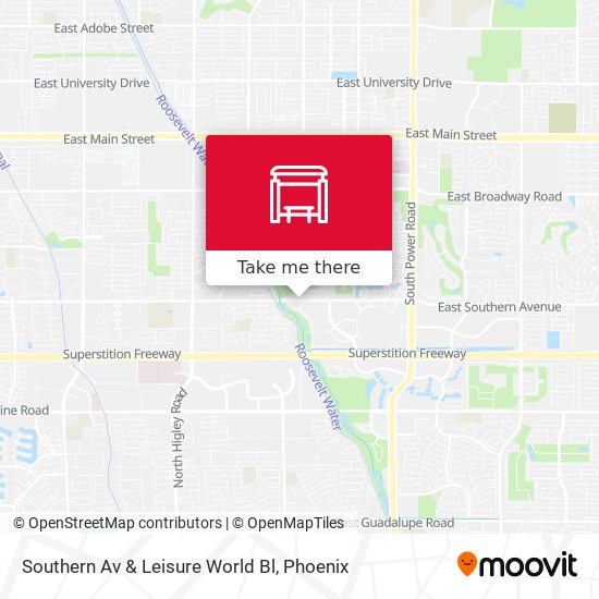 Southern Av & Leisure World Bl map