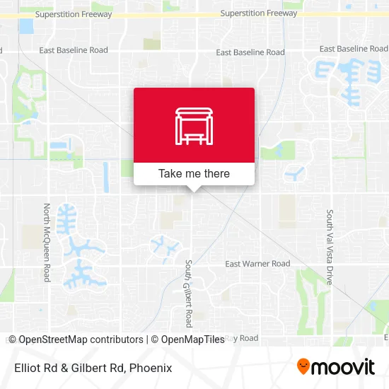Elliot Rd & Gilbert Rd map