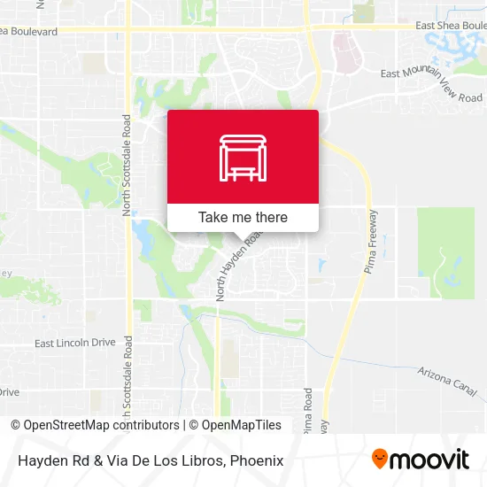 Hayden Rd & Via De Los Libros map