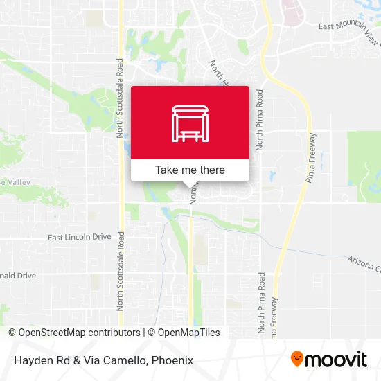 Hayden Rd & Via Camello map