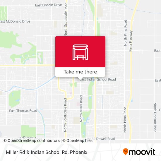 Miller Rd & Indian School Rd map