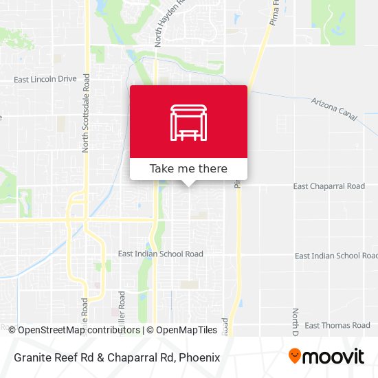 Mapa de Granite Reef Rd & Chaparral Rd