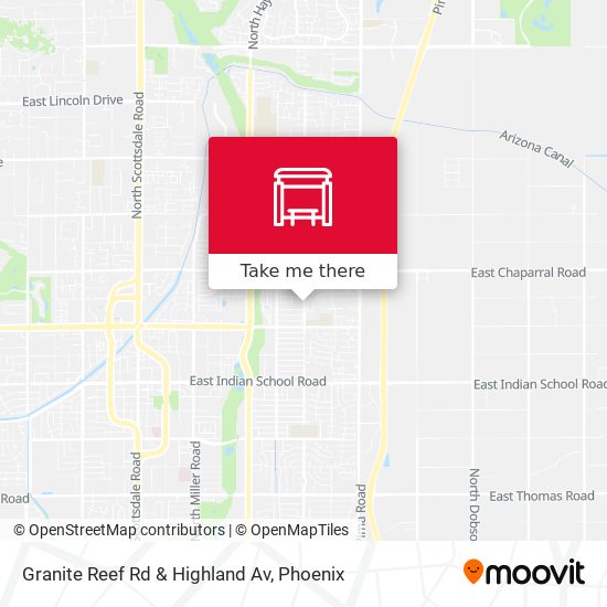Mapa de Granite Reef Rd & Highland Av
