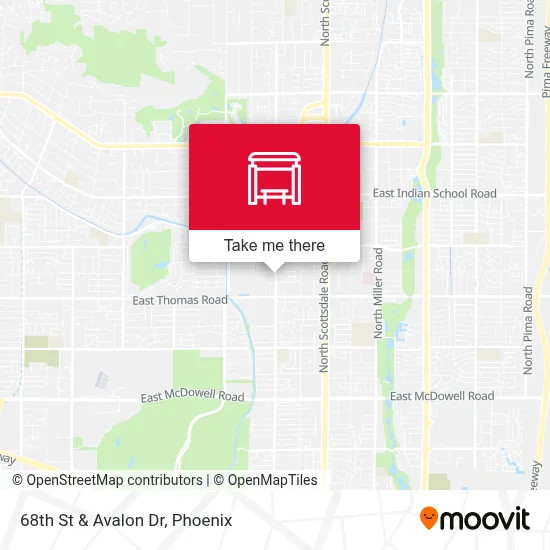 68th St & Avalon Dr map