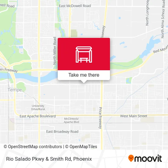 Mapa de Rio Salado Pkwy & Smith Rd