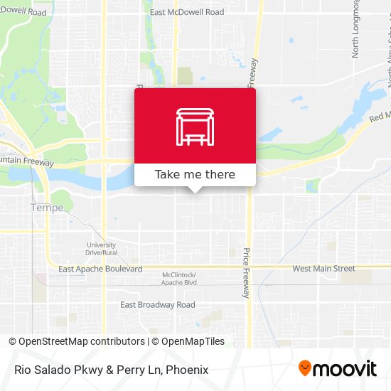 Rio Salado Pkwy & Perry Ln map