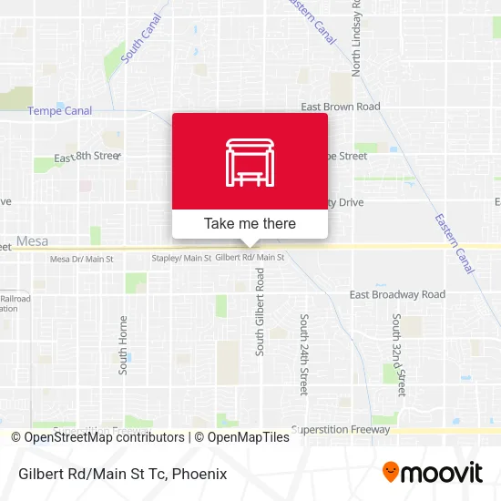 Gilbert Rd/Main St Tc map