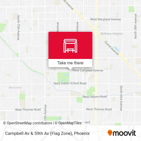 Campbell Av & 59th Av (Flag Zone) map