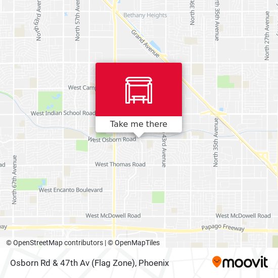 Osborn Rd & 47th Av (Flag Zone) map