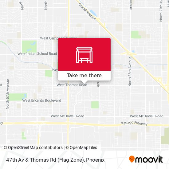 47th Av & Thomas Rd (Flag Zone) map