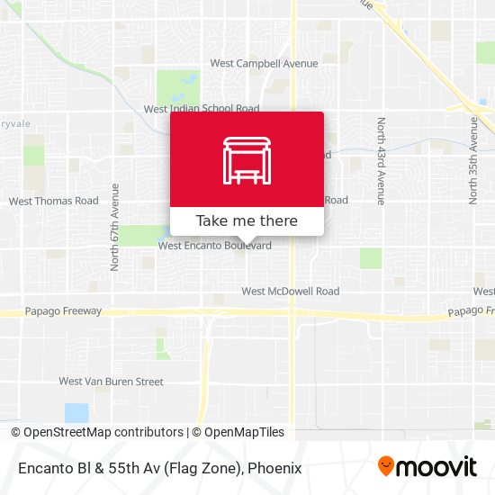 Encanto Bl & 55th Av (Flag Zone) map