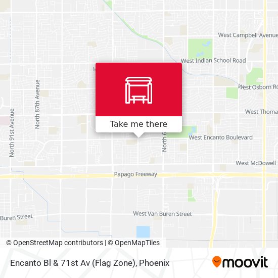 Encanto Bl & 71st Av (Flag Zone) map