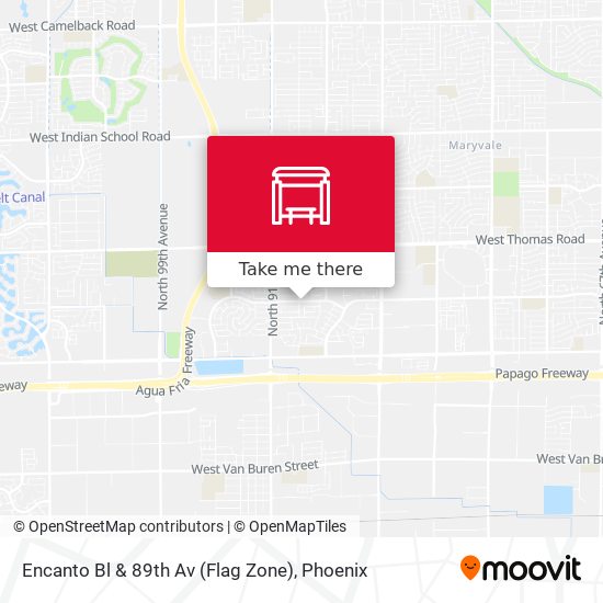 Encanto Bl & 89th Av (Flag Zone) map