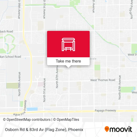 Osborn Rd & 83rd Av (Flag Zone) map