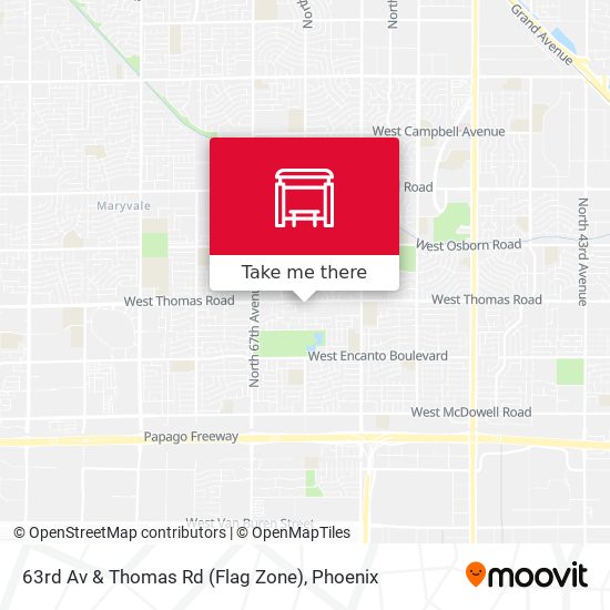 63rd Av & Thomas Rd (Flag Zone) map