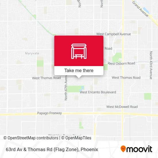 63rd Av & Thomas Rd (Flag Zone) map