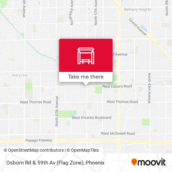 Mapa de Osborn Rd & 59th Av (Flag Zone)