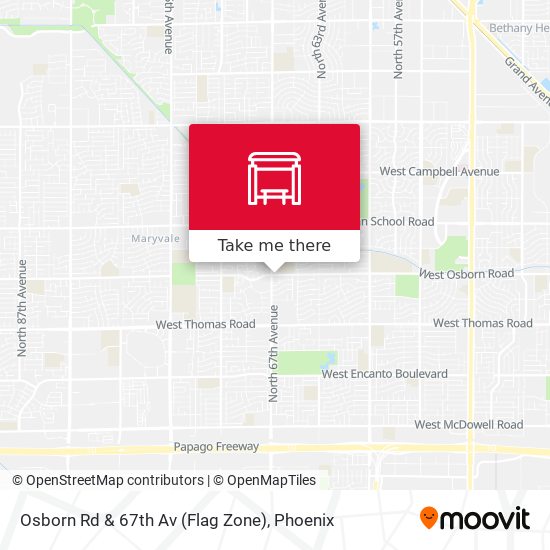 Osborn Rd & 67th Av (Flag Zone) map