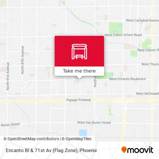 Encanto Bl & 71st Av (Flag Zone) map