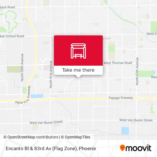 Encanto Bl & 83rd Av (Flag Zone) map