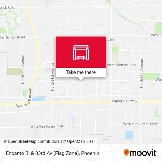 Mapa de Encanto Bl & 83rd Av (Flag Zone)