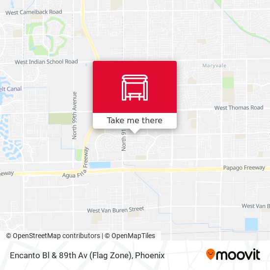 Encanto Bl & 89th Av (Flag Zone) map