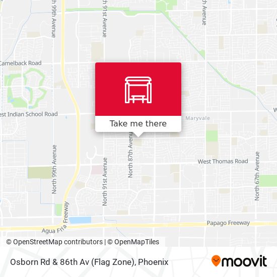Osborn Rd & 86th Av (Flag Zone) map