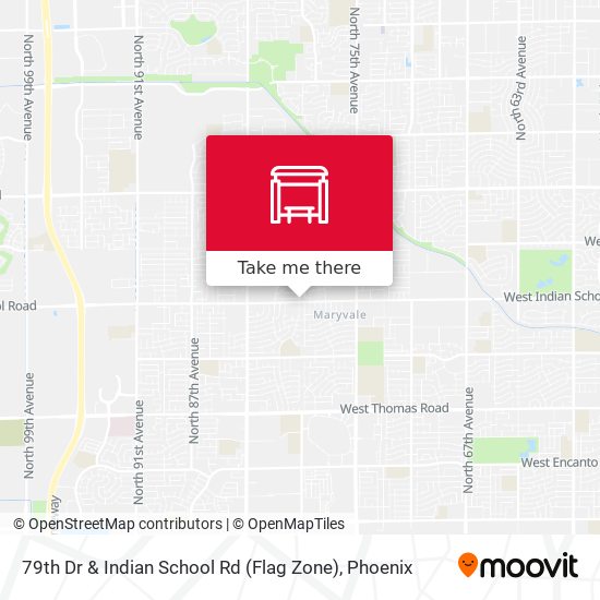 79th Dr & Indian School Rd (Flag Zone) map