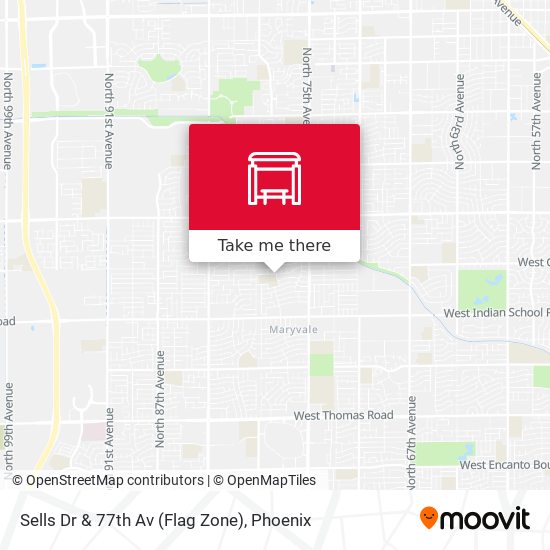 Sells Dr & 77th Av (Flag Zone) map