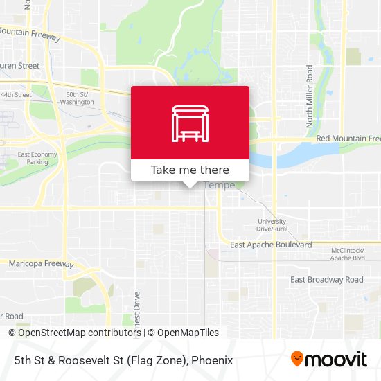 5th St & Roosevelt St (Flag Zone) map