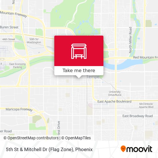 5th St & Mitchell Dr (Flag Zone) map