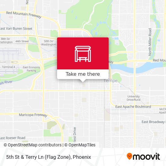 5th St & Terry Ln (Flag Zone) map
