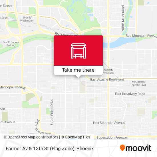 Farmer Av & 13th St (Flag Zone) map