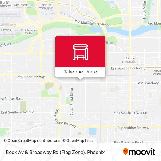 Beck Av & Broadway Rd (Flag Zone) map